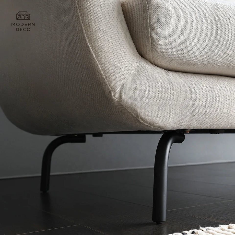 Furniture White Living Room 2 Seater Modern Nordic Scandinavian Upholstery Small Comfy High Quality