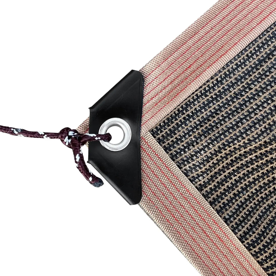 Sunshade Net Soft Coffee High Density Sun Shade Sail Polyethylene Metal Grommets with 4 65.6FT Ropes for Patio