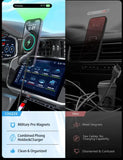 Magnetic Wireless Charger Car 360 Rotation Air Vent Phone Holder Stand Fast Charging Mount For iPhone 17 16 15 14 13 12 Pro Max