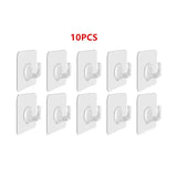 5-40pcs Transparent Plastic Duty Wall Hook for Kitchen Bathroom Office Storage No Trace No Scratch Waterproof Adhesive Hooks