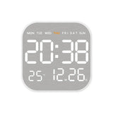 Metal Brushed Wall Clock Multifunctional Electronic Clock LED Electronic Alarm Clock Minimalist Alarm Clock LED Electronic Clock