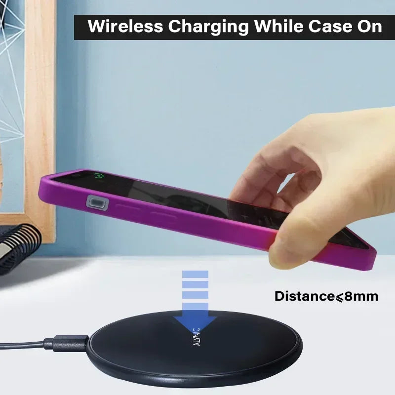 Fast Wireless Charger Pad Stand for iPhone 16 15 14 Samsung Xiaomi Earphone Phone Chargers Induction Wireless Charging Station