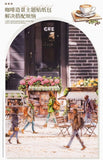 Coffee Bazaar Series Sticker Pack 6 Coffee Shop Diorama Themes 15Pcs Journal Decor for Cafe Lovers