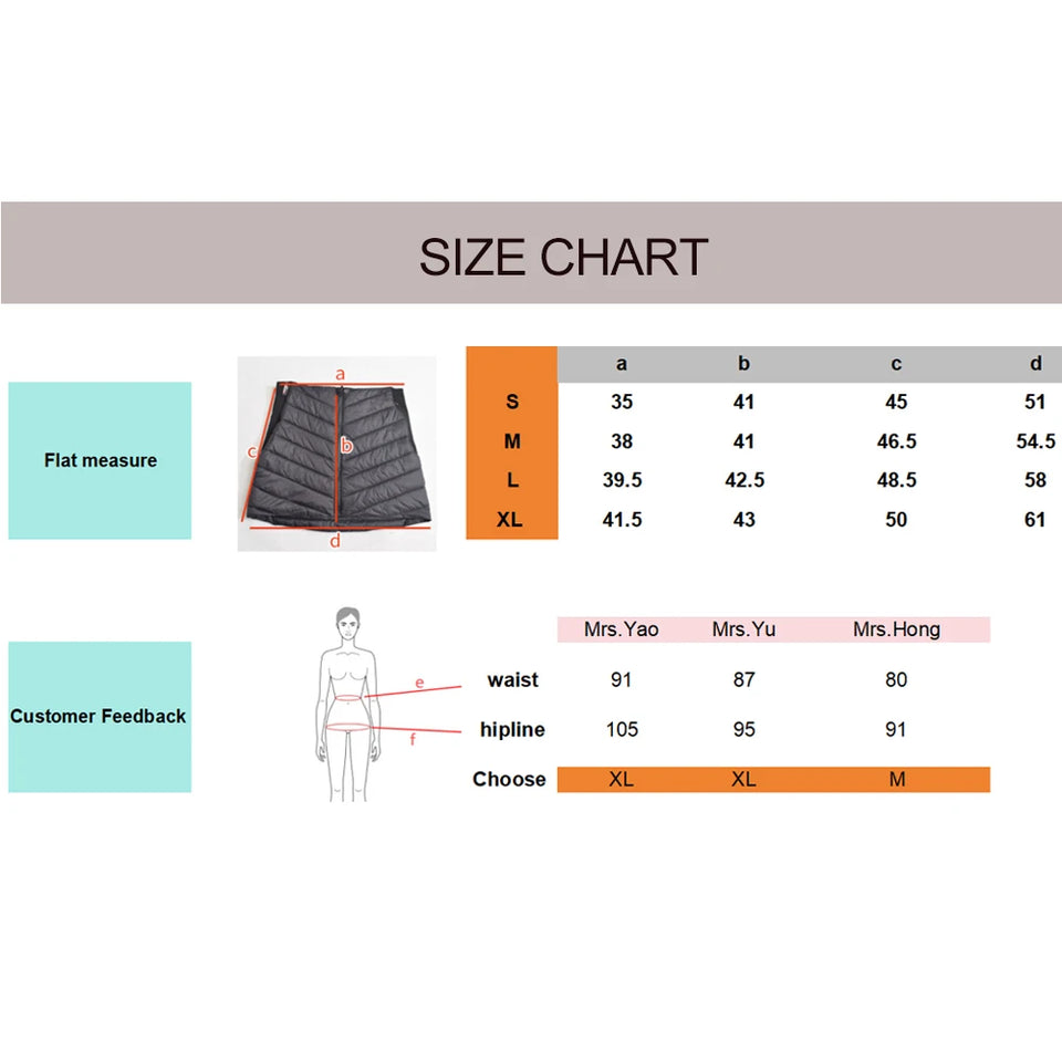 Kamperbox Winter Coat Ski Skirt Outdoor Thermal Skirt Winter Sports Protector Thermal Women Dress Women's Ski