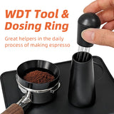 Espresso Coffee Stirrer WDT Distribution Tool Stainless Steel Needles Coffee Powder Distributor Dosing Ring Barista Accessories