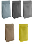 StoBag 20pcs 250g Color Matte Coffee Beans Bag Packaging with Valve Aluminum Sealed for Powder Nuts Storage Reusable Pouches