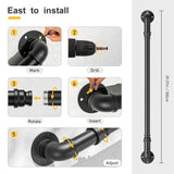 1-3M Secure Pipe Stair Handrails Staircase Indoor Outdoor Wall Balustrade Non-Slip Industrial Galvanized Steel Pipe Wall-Mounted