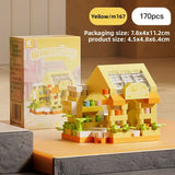 Coffee Ice Cream Flower Shop Store Street View Food House Building Blocks Kit Girls Bricks Model Kids Toy Mini Assembly Bricks