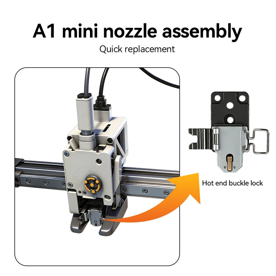 For Bambu Lab A1/A1mini Hotend Heating Assembly High-Temp Resistant Quick ReleaseThermal Insulation Extruder Kit 3DPrinter Parts