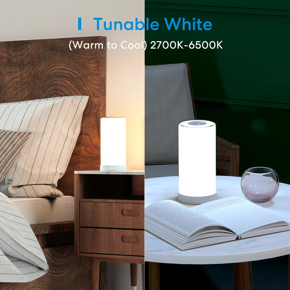 Meross HomeKit Smart Lamp RGBWW LED Wi-Fi Night Lamp MSL430 6W Touch Sensor Dimmable Bedside Light Support Alexa
