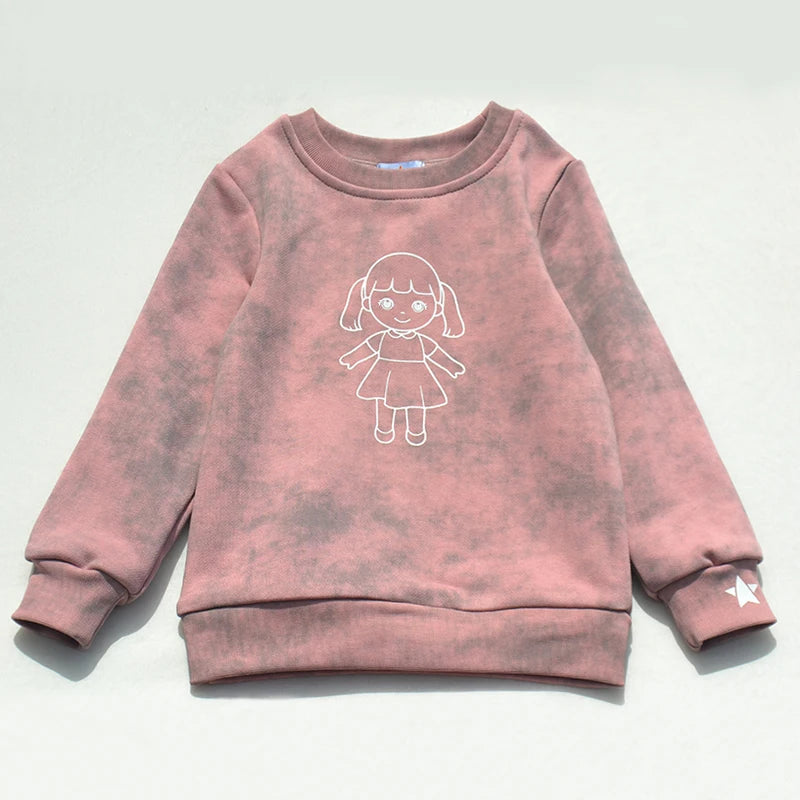 AA 25AW Tie-Dye Printed Cotton Sweatshirt Collection Girls Dress Baby Set Children Family Matching Outfits Casual Clothes