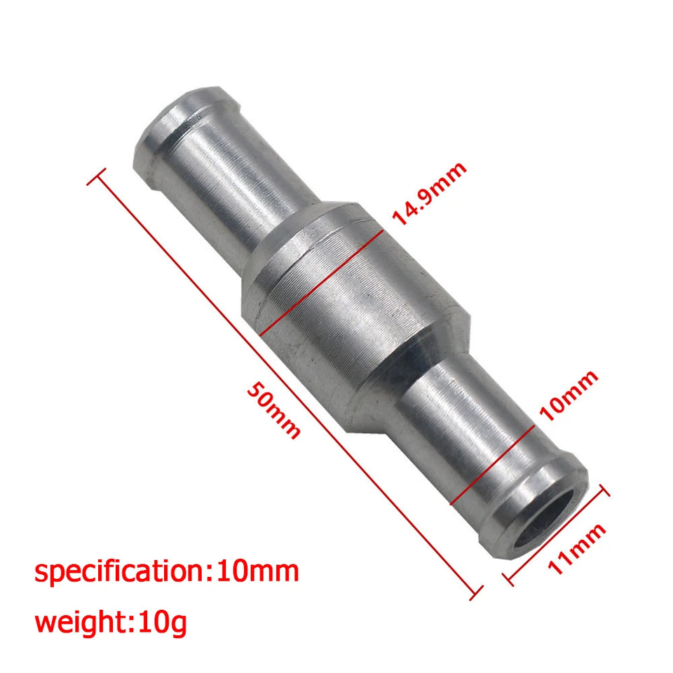 6/58/9/10/12mm Aluminium Alloy One Way Check Valve Fuel Non Return Check Valve Petrol Diesel For Car Automobile Oil Water Pumps