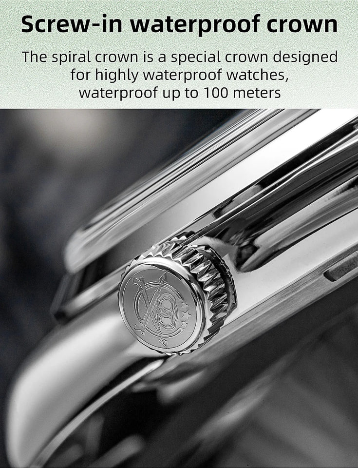 ADDIESDIVE AD2066 Men's Luxury Watch 10Bar Waterproof BGW9 Super Luminous 316L Stainless Steel reloj hombre VH31 Quartz Watches
