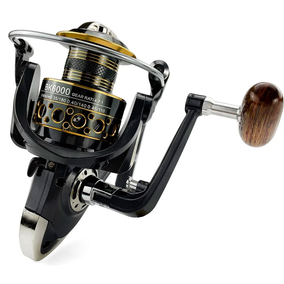 Spinning Fishing Reel 2000-7000 All Metal Spool 8-10KG Power Hard Gear Light & Tough Body Smooth Long Casting Coil