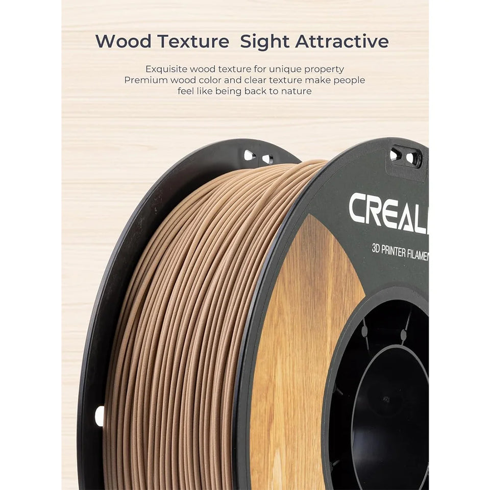 Creality 3D Wood Filament PLA 3D Printer Filament 1.75 mm Smooth Silk Texture Toughness 1kg(2.2lbs)/ for All FDM Printers (Wood)