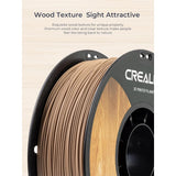 Creality 3D Wood Filament PLA 3D Printer Filament 1.75 mm Smooth Silk Texture Toughness 1kg(2.2lbs)/ for All FDM Printers (Wood)