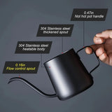Pour Over Kettle Gooseneck Spout Coffee Tea Pot 12OZ for Coffee Maker Carafe, Camping Coffee Pot for Travel Coffee Maker Outdoor