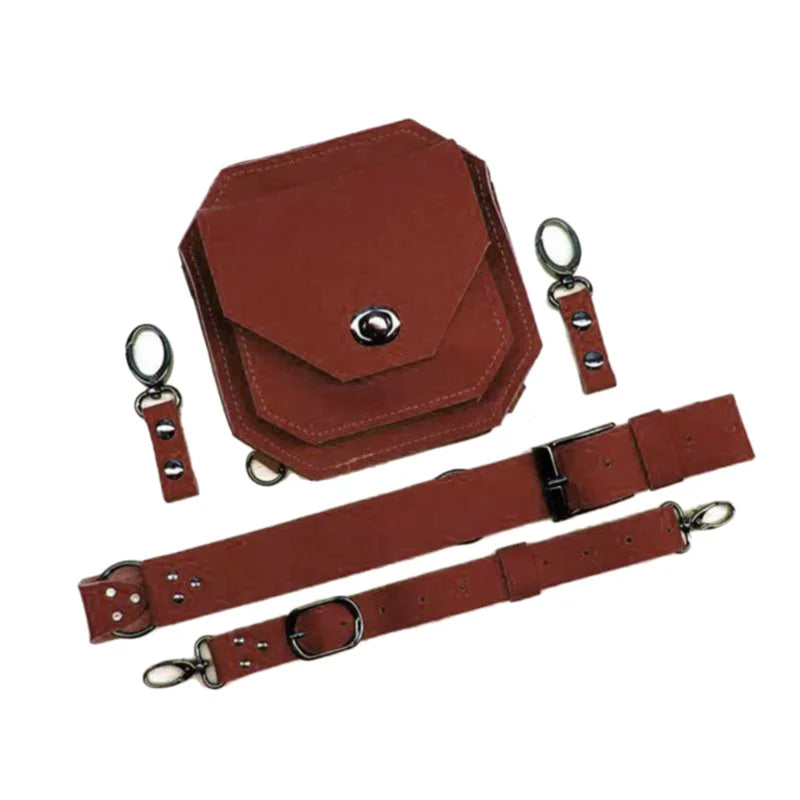 Punk Retro PU Waist Bag Casual Small Square Hip Packs For women's Crossbody Cross Multi-function Outdoor Leg Phone Pouch NEW