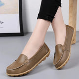 Women Flats Ballet Shoes Woman Cut Out Leather Breathable Moccasins Women Boat Shoes Ballerina Ladies Casual Shoes