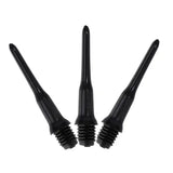 100PCS Durable Soft Tip Points Needle Replacement Set For Electronic Dart Black Wear-resistant Durable Soft Plastic Black Tips