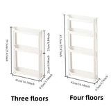 Behind The Door Storage Cabinet Bathroom and Kitchen Storage Rack Multi-layer Narrow Cabinet Space Saving Trolley Storage Rack