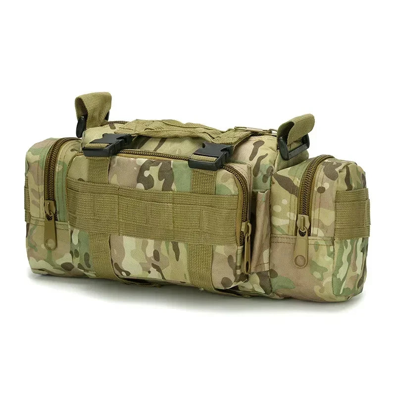Outdoor Hiking Waist Bag 600D Waterproof Oxford Climbing Shoulder Bags Fishing Camping Hiking Pouch Chest Bag