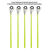 5pcs 40cm Fishing Rod Tip Retractable Carbon Fiber Fiberglass Fishing Pole with Top Ring Boat/Raft Rod Tip Spare Tail Fiberglass