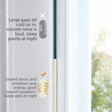 Flexible Weatherstripping Seal Strip Durable Self-Adhesive Soundproof Seal Gap Sealing Premium Quality Thermal Insulation Doors