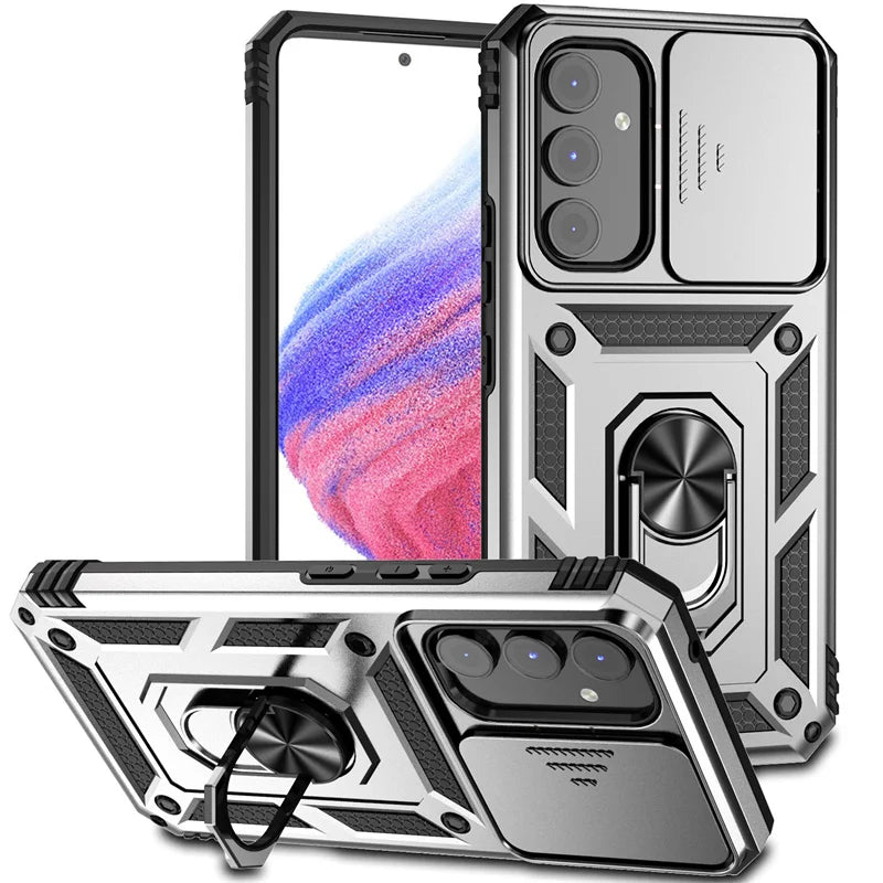 For Samsung Galaxy A14 A34 A54 5G Case Slide Camera Protect Armor Phone Case For Samsung A54 A 14 34 54 Magnet Holder Ring Cover