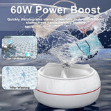 Portable Turbo Washing Machine Hight Power Mini Ultrasonic Washer for Baby Clothes Underwear Socks Business Trip Travel USB