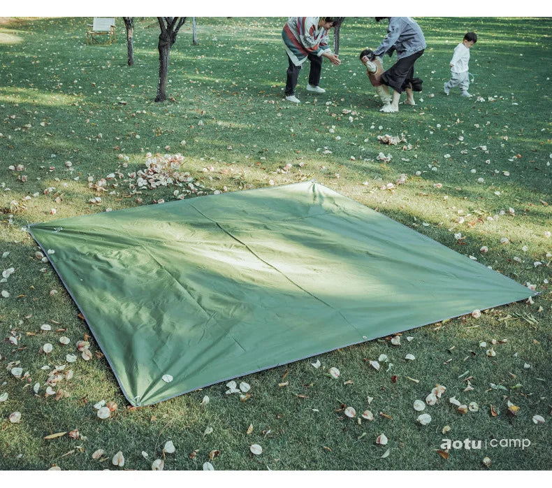 Camping Ground Sheet Picnic Mat Tent Footprint Tarp Awning Shade Beach Pad Outdoor Travel Tent Tarp Sun Canopy with Tent Pegs