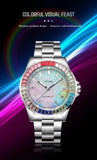 2024WINNER Original Colored Diamonds Mechanical Waterproof Men's Watch Automatic Movement Stainless Steel Luxury Watches