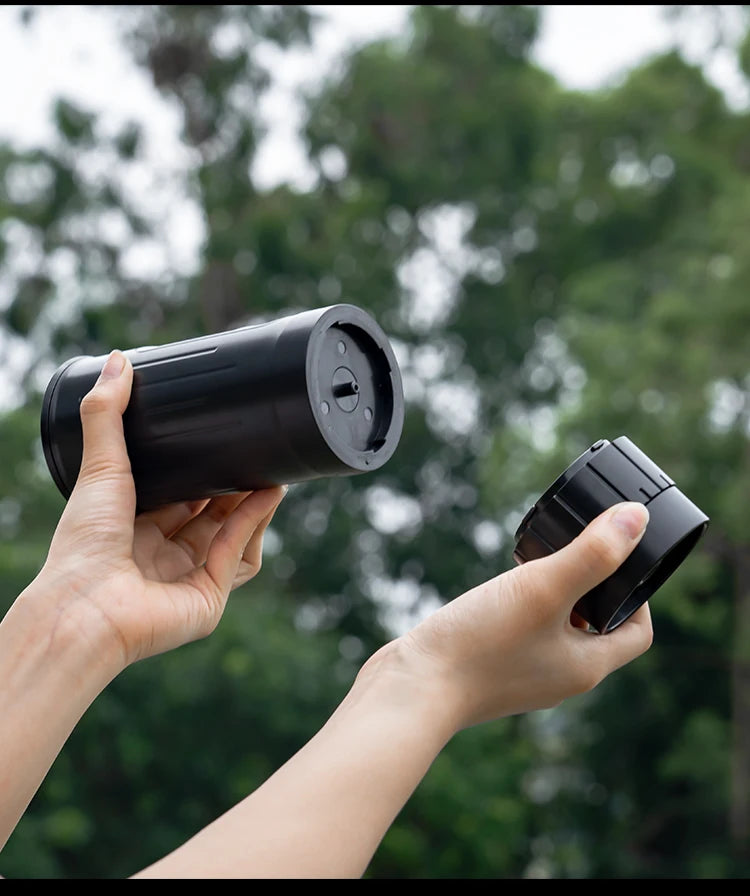 IKAPE Portable Coffee Machine Fit Capsules Ground Coffee Handheld Coffee Maker Manually For Camping Hiking No Heating Function