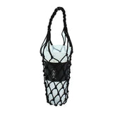 1 Hand Woven Mesh Bag,water Cup,portable Beverage and Coffee Bag,reusablehandheld Kettle Bag, Beverage Bag, Decorative Mesh Bag