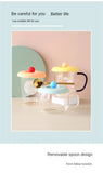 Cup Cover Non-toxic Silicone Round Universal Water Cup Lid Anti-dust Coffee Mug Sealed Cap With Spoon Holder Heat-Resistant Lid