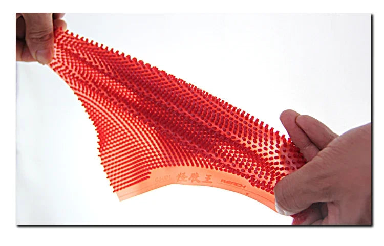 Long Pimples German REACH Table Tennis Rubber Red/Black OX 3.0mm Height Big Particles Table Tennis Rubber Sheet Strong Rotation