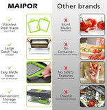 16-in-1 Professional Kitchen Slicer with Cleaver Blade, Multi-Function Food Chopper for Potatoes, Tomatoes, and Vegetables
