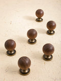 The Furniture Is Made Of Antique Walnut Wood With Solid Brass Small Handles Wardrobe Handles Kitchen Drawers Single-Hole Knobs