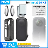 Accessories Set for Insta360 X3 X4 X5 Lens Guard Screen Protector Storage Bag Silicone Case Lens Cap Protective Frame Insta 360