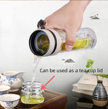 Tea Water Bottle High Borosilicate Glass Double Layer Tea Water Cup Infuser Tumbler Drinkware Water Bottle With Tea Filter