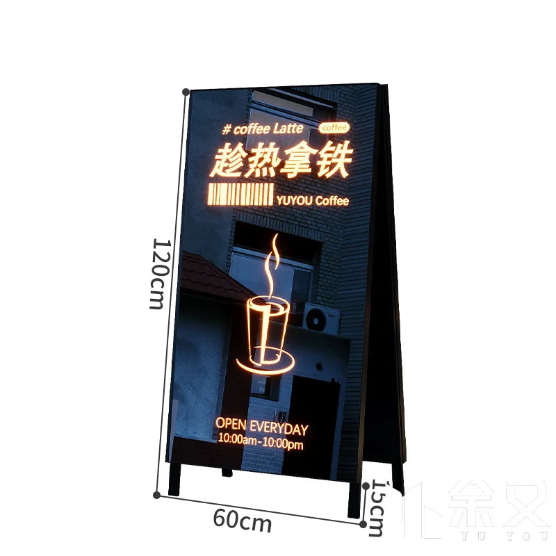 Outdoor photo mirror floor-to-ceiling clothing store display board door sign billboard mirror