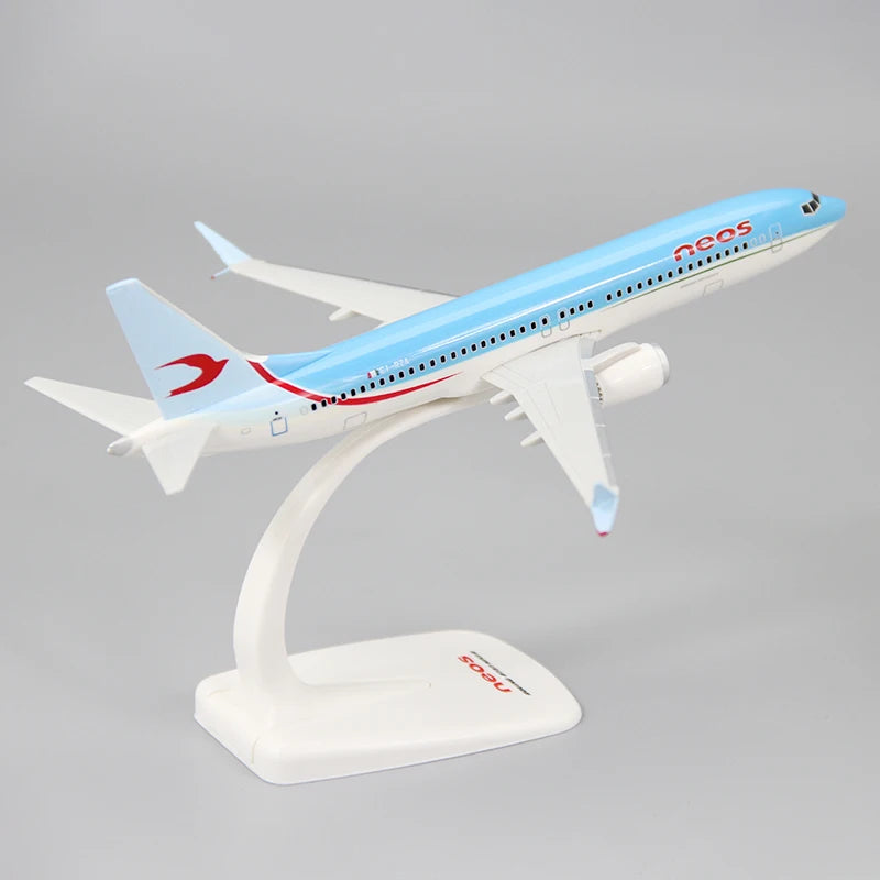 1:200 Scale B737 MAX8 neos Airlines ABS Plastic Airplane Aircraft Plane Model Toy Assembly Resin for Collection