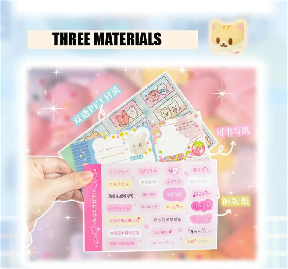 New 1Style 72Pcs/bag Good Mood Maker Cut Film Sticker Book Handbook Scrapbook Phone Case Photo Frame Calendar DIY