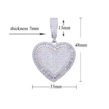 2026 New Arrivals Shiny Heart Shaped Pendant Necklace Micro Pave Bling Cubic Zirconia For Women Fashion Valentine's Day Gift