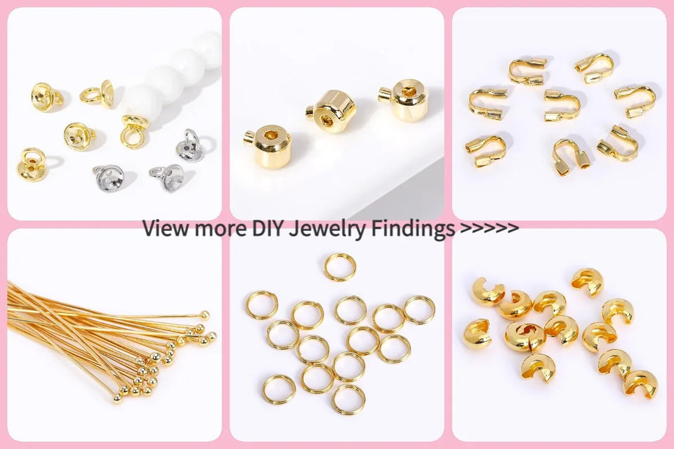 18k Gold Plated Spacer Beads For Bracelet Making,Separators For Beads,Jewelry Fittings,DIY Jewellery Making Supplies Wholesale