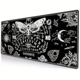 Large Mysterious Ghost Gothic Gaming Mouse Pad Black Anti Slip Rubber Desktop Accessories Mouse Mat Rug Desk Organizer Playmat