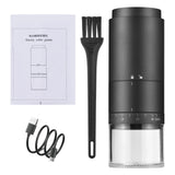Portable Coffee Bean Grinder with 38 Grinding Setting Digital Power Display 5 Blades Ceramic Conical Burr One Button Start