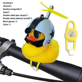 Bicycle Bell Black/Yellow Duck Cartoon Little Ducks Helmet Head Light Shining Duck Bicycle Bells Handlebar Bicycle Accessories