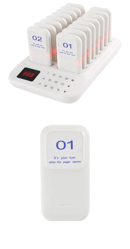 Restaurant Pager System,16 Restaurant Pagers,Wireless Calling System for Restaurant,1000FT Long Range Food Buzzer  Pagers