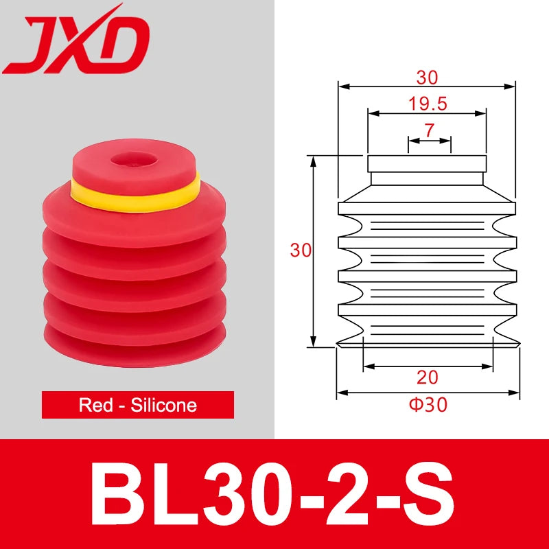 10PCS JXD PIAB Type BL20/30/40/50mm Vacuum Sucker 5-Layer Silicone Suction Cup for Irregular Soft Bag Packaging Robot Component